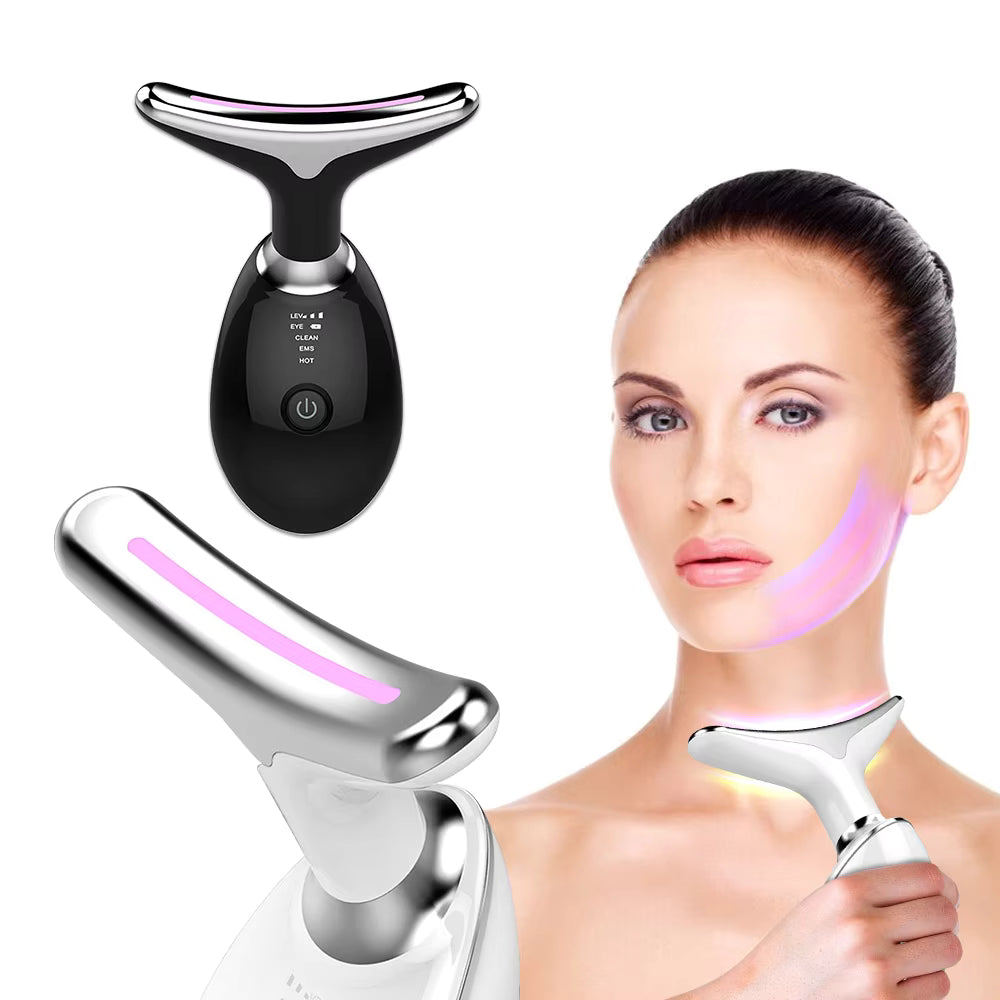 Massageador Facial LED Vibration Pro – Lifting, Firmeza e Rejuvenescimento em Casa